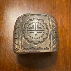 Large Navajo Cuff Bracelet *signed Bill (925 sliver signed) 99.9g